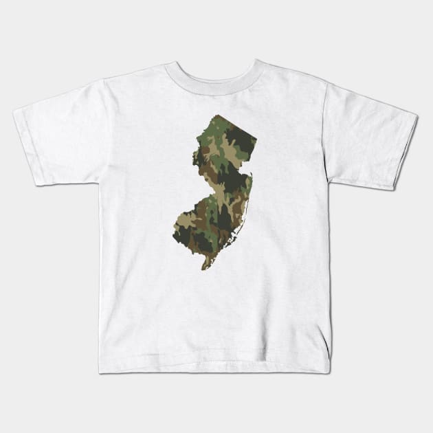 New Jersey Hunting Camo Kids T-Shirt by GreenGuyTeesStore